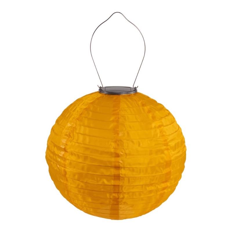 Festival Nylon Solar Lantern - Yellow